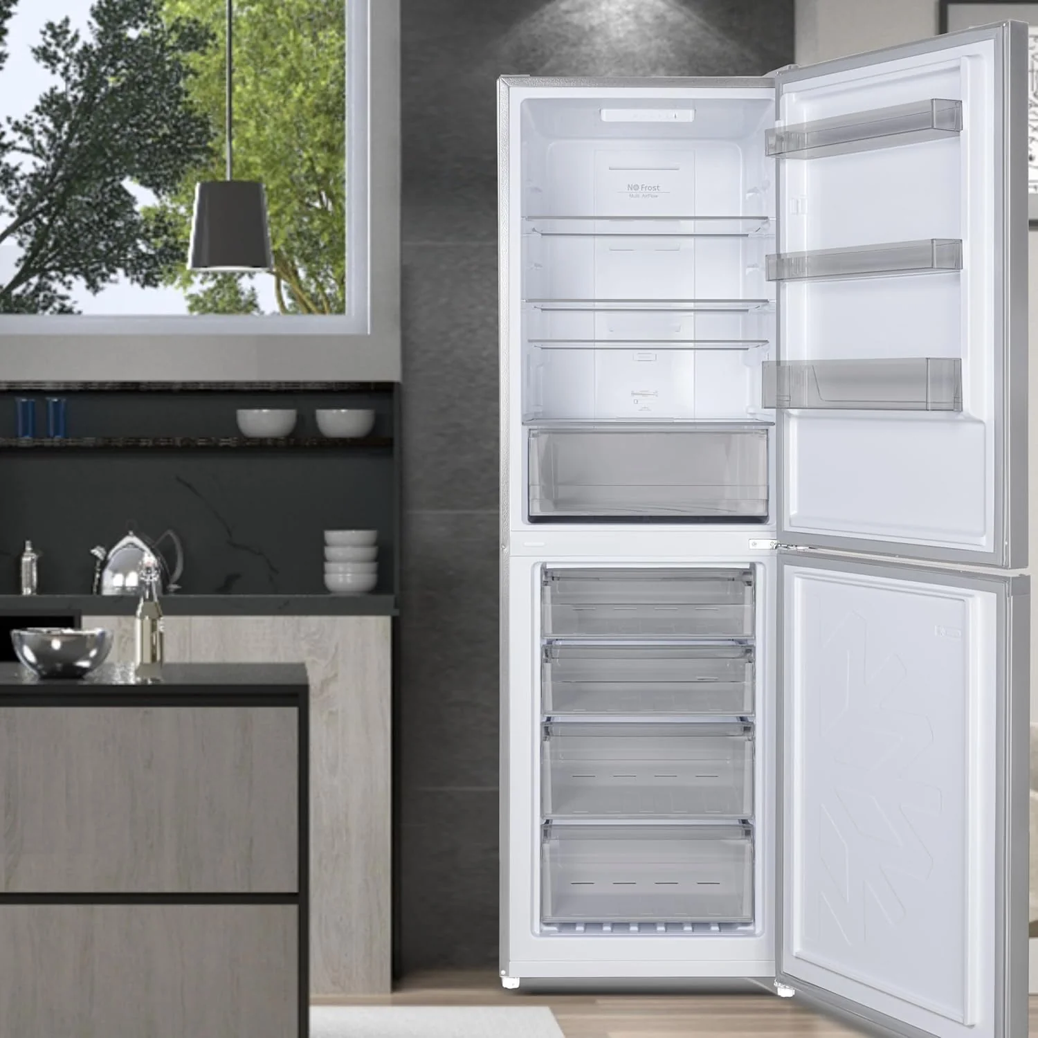 Teknix FF1860S/E - Silver Freestanding 50/50 Frost Free Fridge Freezer - E energy - Image 8
