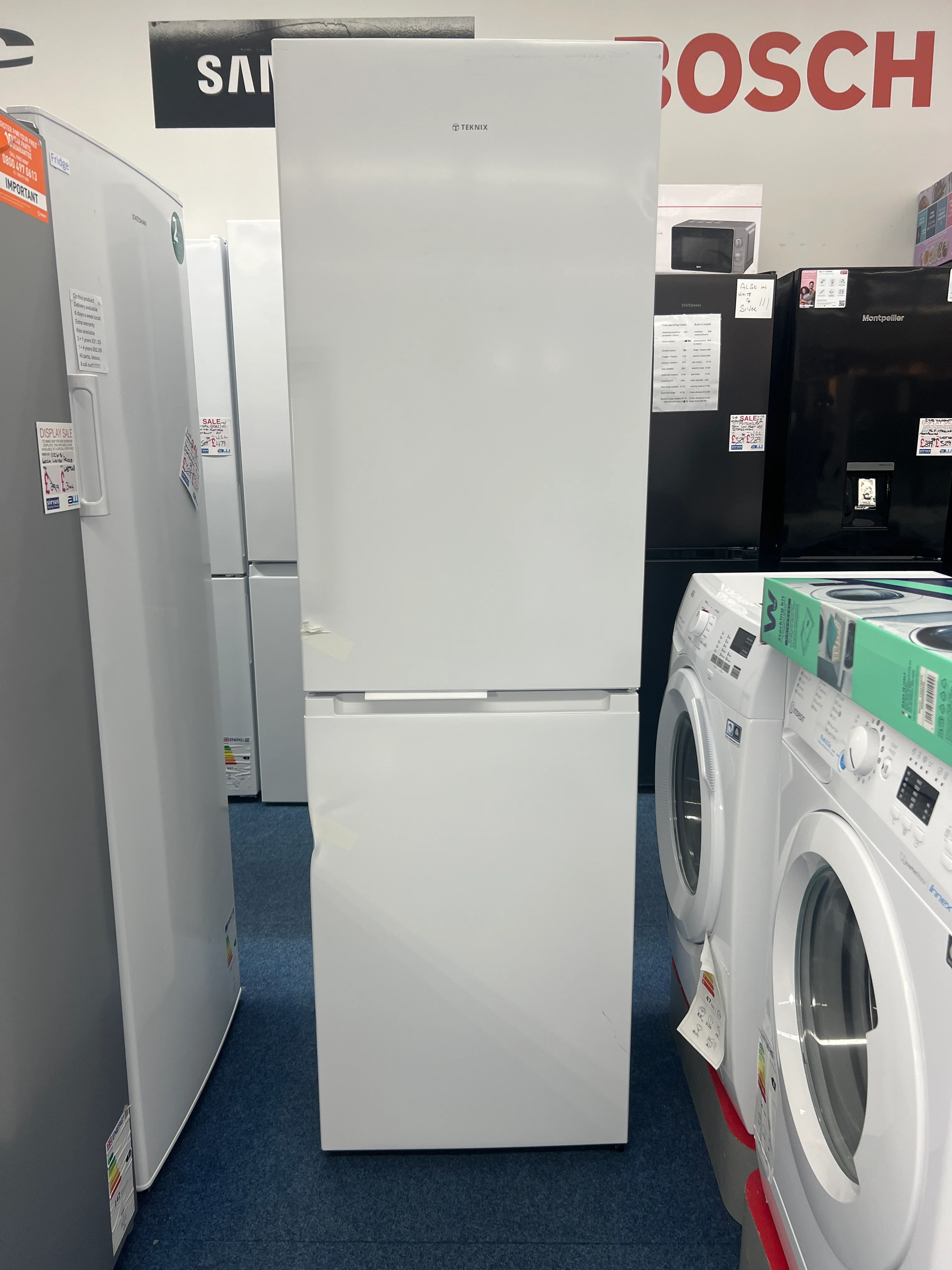 Teknix FFPH1825PW/E - White 50/50 Fridge Freezer - E energy - Unboxed