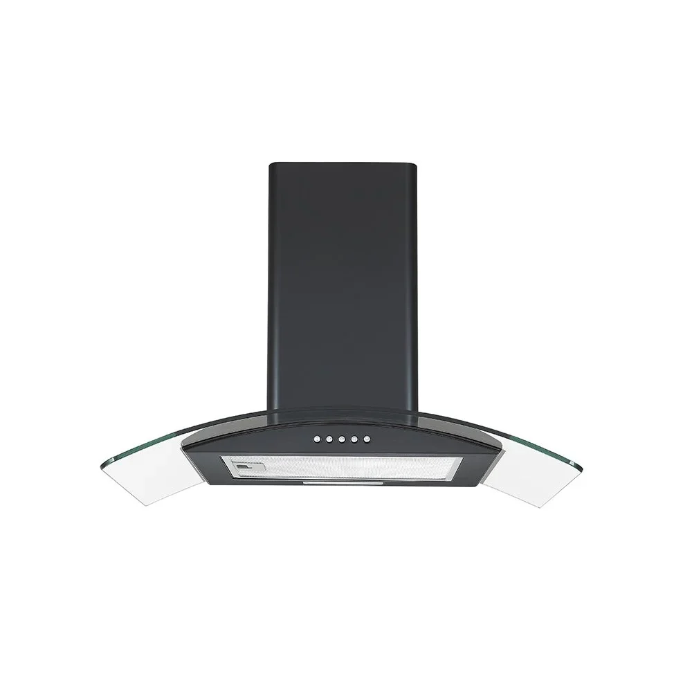 Teknix TKCGH26B - Black Curved Glass Extractor Hood - 60cm - A energy - Image 4