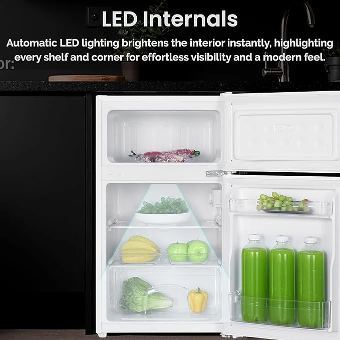 Teknix UCFFH48W - White Under Counter Fridge Freezer - 86L - E Energy - Image 4