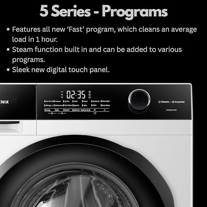 Teknix TK5W914HW - White 9KG Washing Machine - 1400 RPM - A energy - Image 3