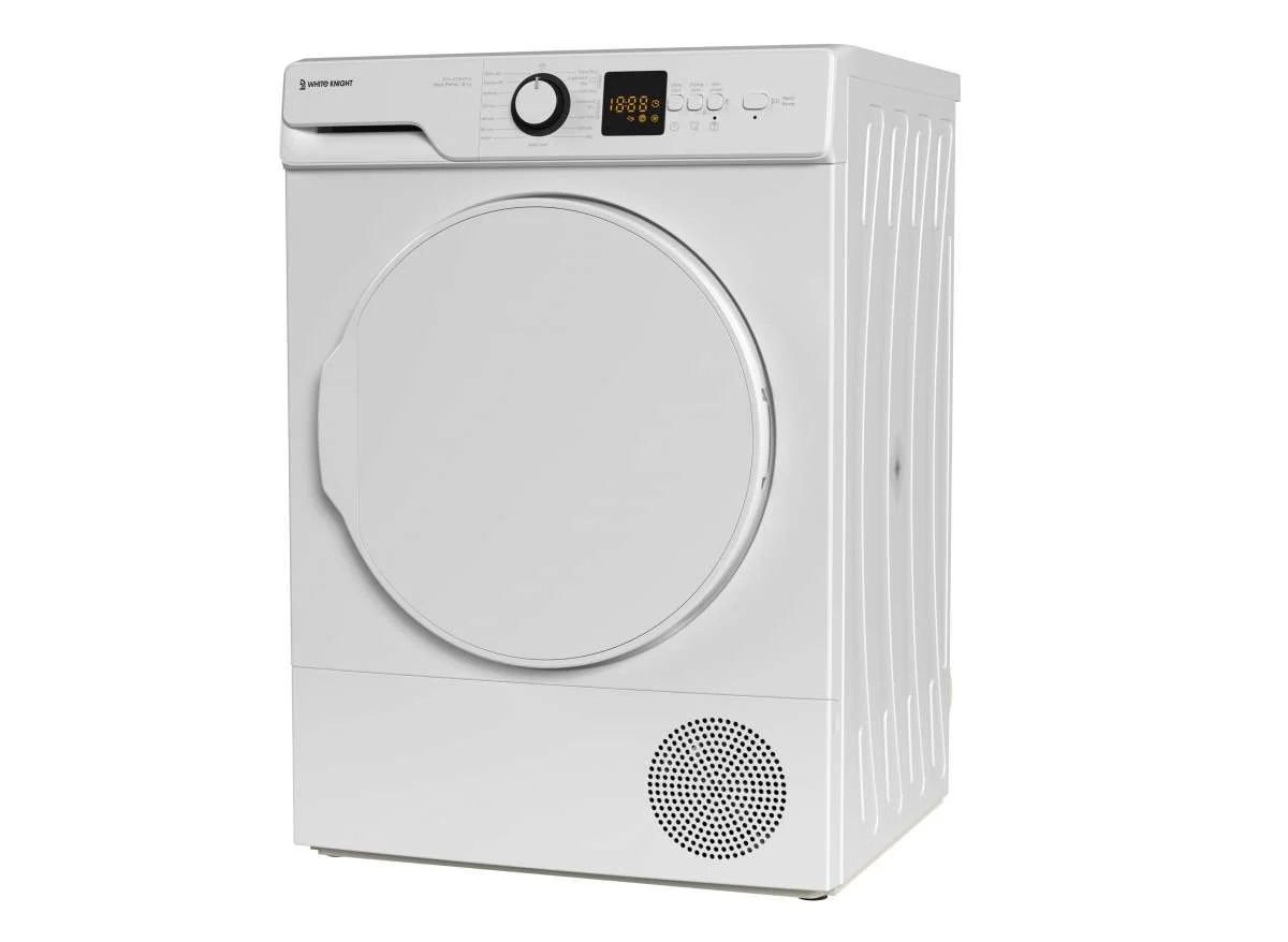 White Knight AT8HPW - White Freestanding 8Kg Heat Pump Tumble Dryer - A++ energy - Image 2